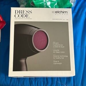 Elchim Dress Code Hair Dryer - Black and Pink